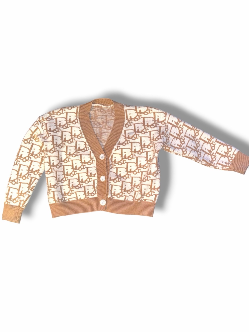 Dior Oblique Jacquard 3/4 Sleeve Cardigan